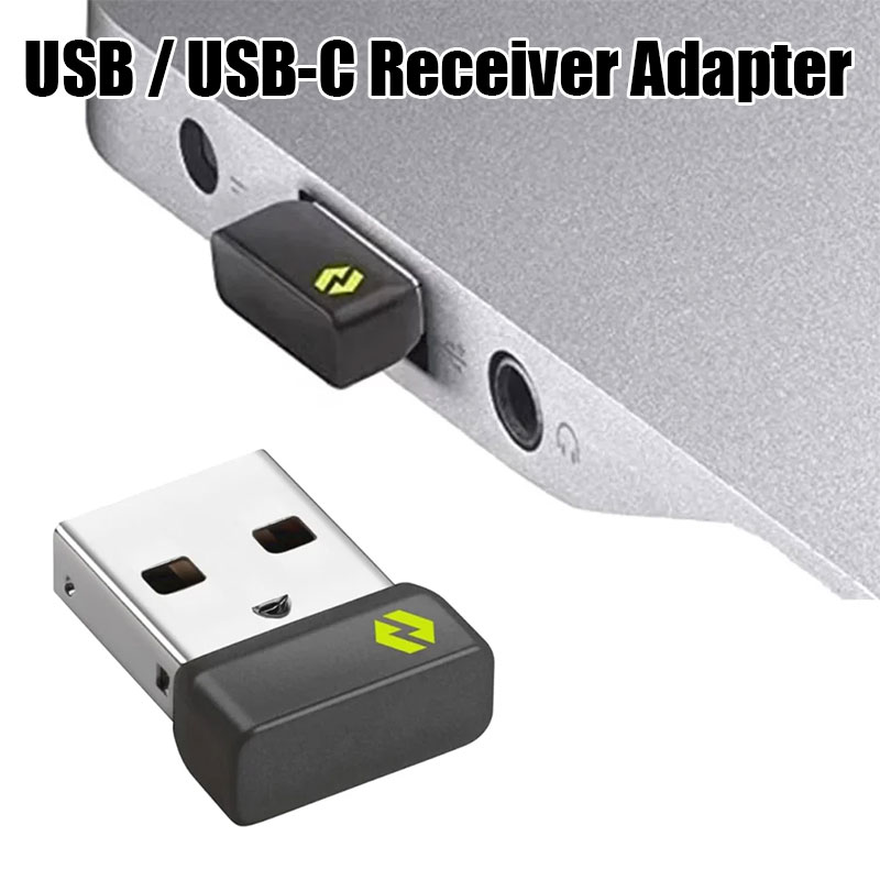 Mini Wireless Mouse - Adattatore ricevitore wireless USB/USB-C compatibile con