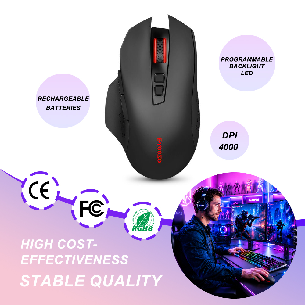 Mini Wireless Mouse - Mouse da Gaming Wireless Mini Silenzioso