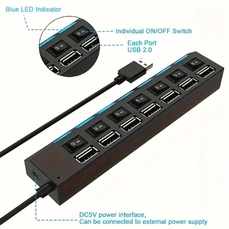 Hub USB 2.0 a 4/7 porte con ad - Laptop Accessories And Gadgets recensione e prezzo
